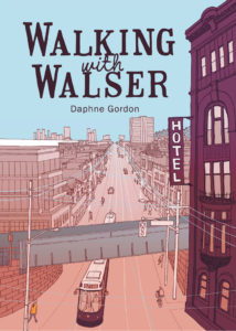 Walking With Walser cover shows a scene of Queen Street West, looking west near Queen and Dufferin Sts.