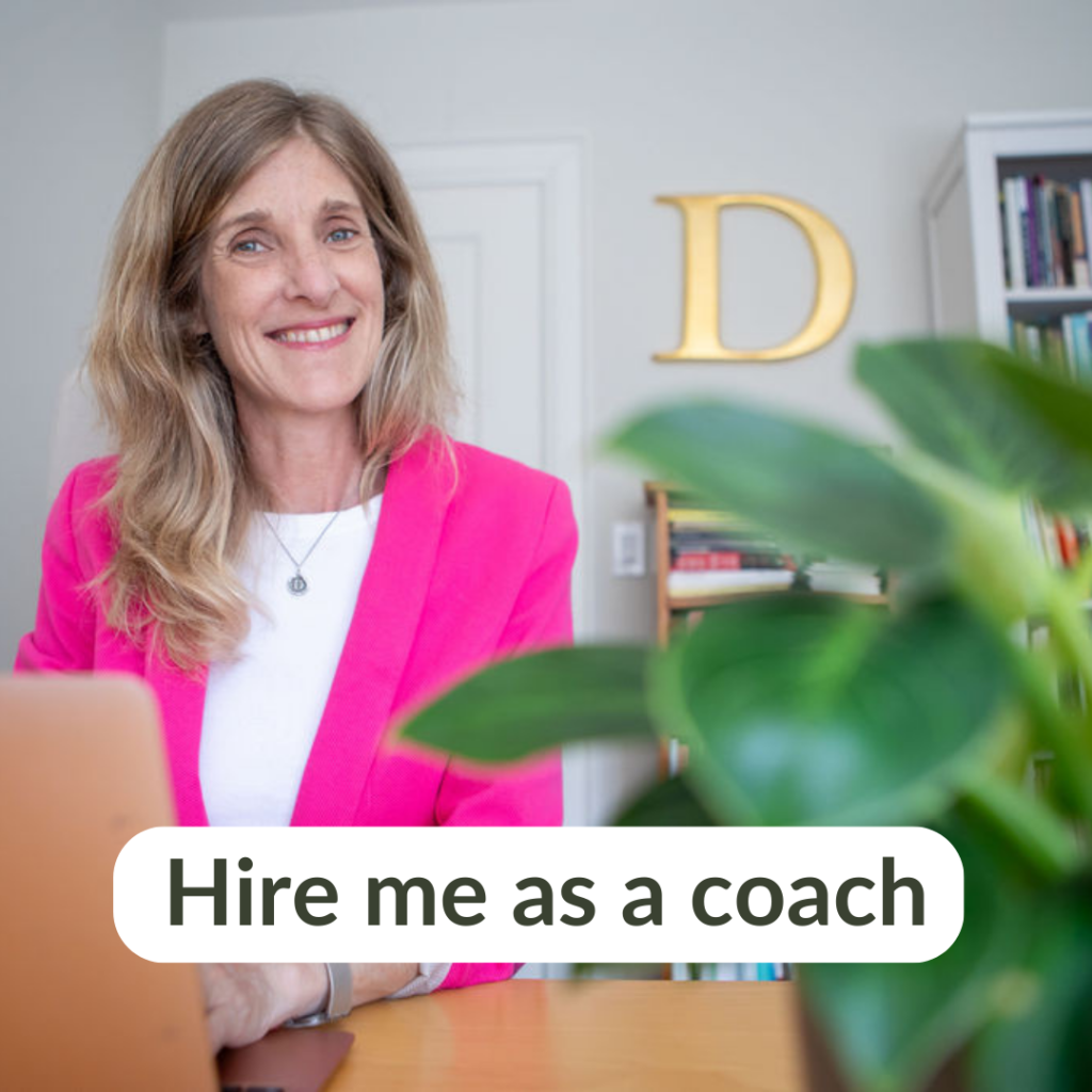 Daphne's face is shown. A button reads: Hire me as a coach.