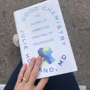 A book is shown. The cover reads: Good Chemistry by Julie Holland.